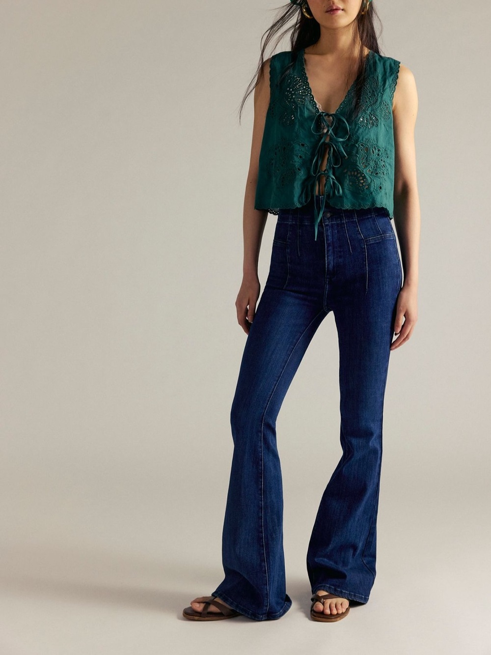 Free People Jayde High Rise Flare Jeans Size 32